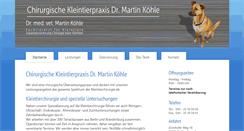 Desktop Screenshot of chirurgische-kleintierpraxis.de
