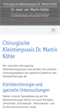 Mobile Screenshot of chirurgische-kleintierpraxis.de